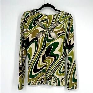 Earthbound | Vintage Y2K Butterfly Rib Knit Top Shirt Psychedelic Forest Goblin